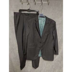 Oliver Wicks Suit Men 42R Bespoke 2B Italy Wool Super 140 Surgeon Cuff 39X33 Pnt